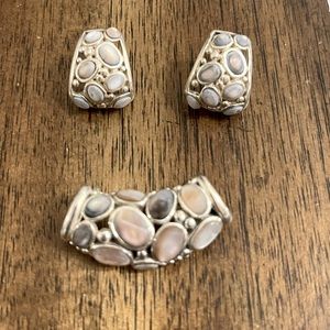 Vintage  Real Sterling silver  pendant and earrings set